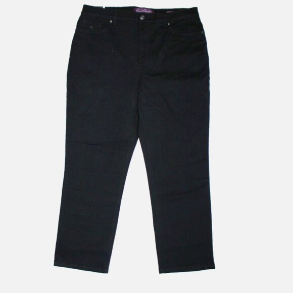 Gloria Vanderbilt Black Jeans 16 Short Amanda NWT Petite Classic Fit Denim Pants - Picture 1 of 4